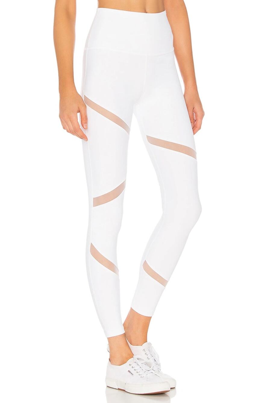 Beyond Yoga Perfect Illusion High Waist Midi Activewear Leggings White S